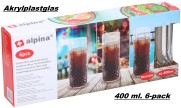 Long drinkglas 6-pack (Akrylplast)