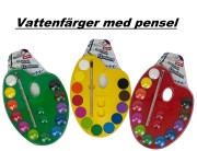 Vattenfärger m. pensel 