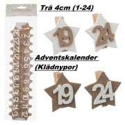 Adventskalender Klädnypor
