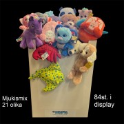 Mjukismix i display 