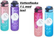 Vattenflaska 1L sort. fg.