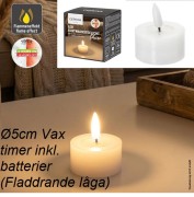  LED-ljus Ø5cm m. timer VAX