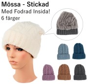 Mössa - Stickad & Fodrad